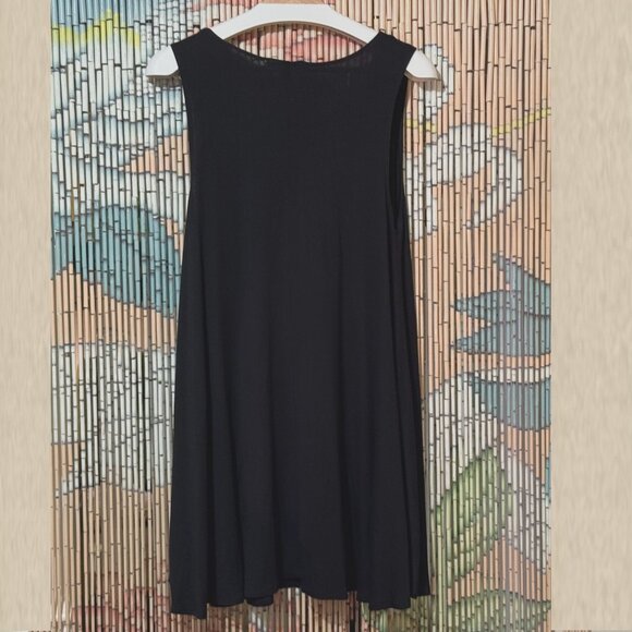 Forever21 Jersey A-Line Mini Swing Tank Dress, Black, Medium - Picture 2 of 12